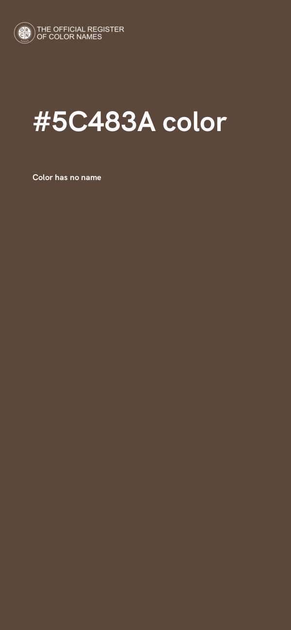 #5C483A color image