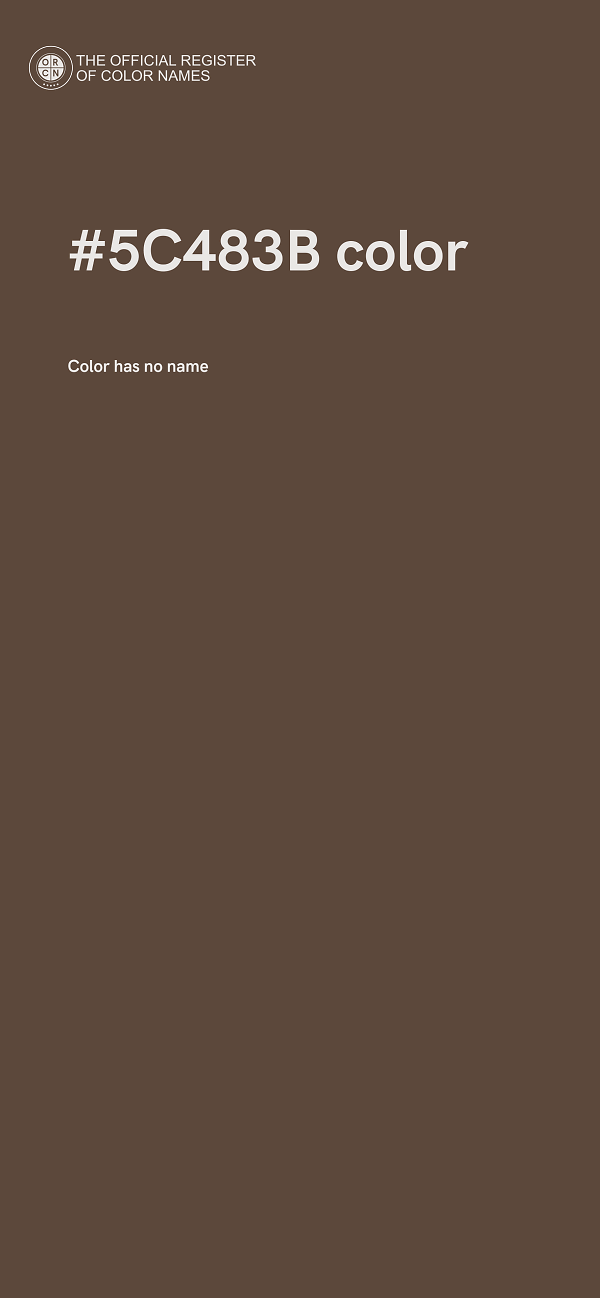 #5C483B color image