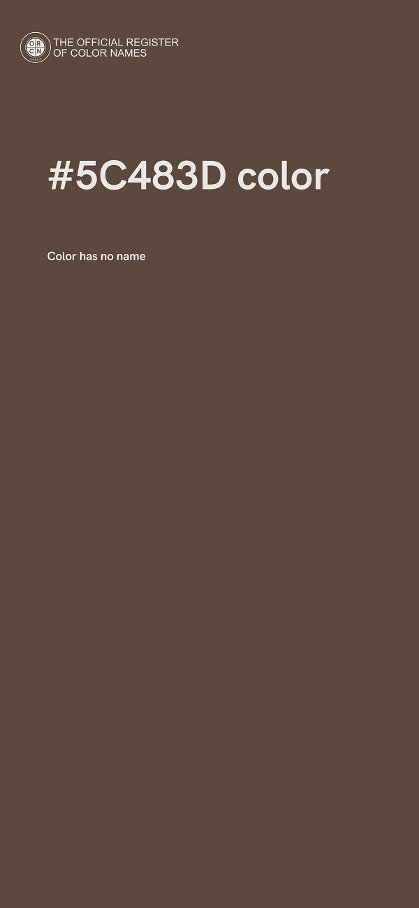 #5C483D color image