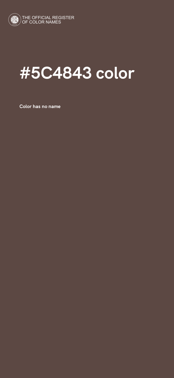 #5C4843 color image