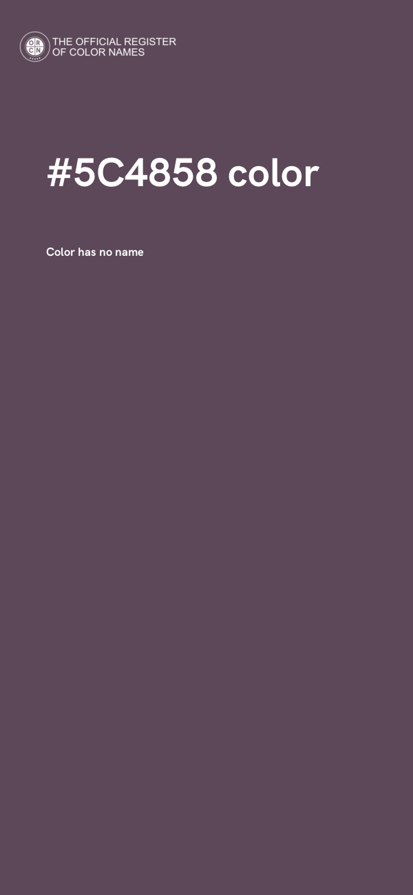 #5C4858 color image