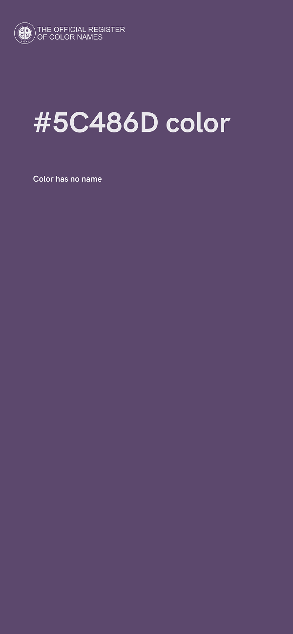 #5C486D color image