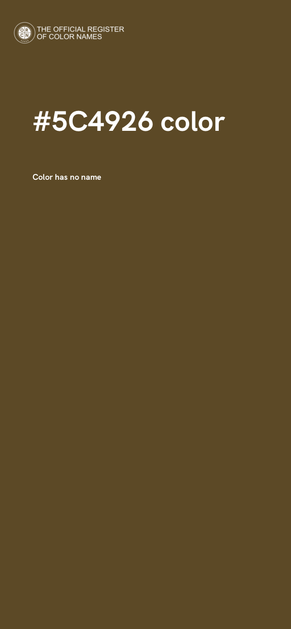 #5C4926 color image