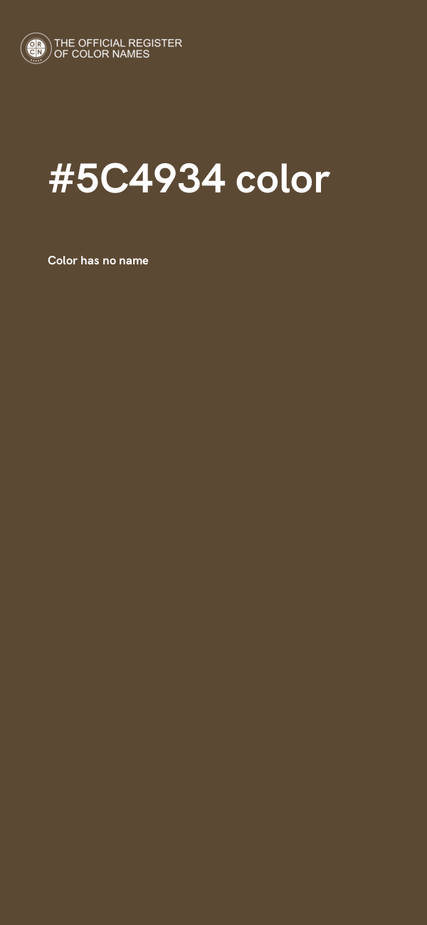 #5C4934 color image