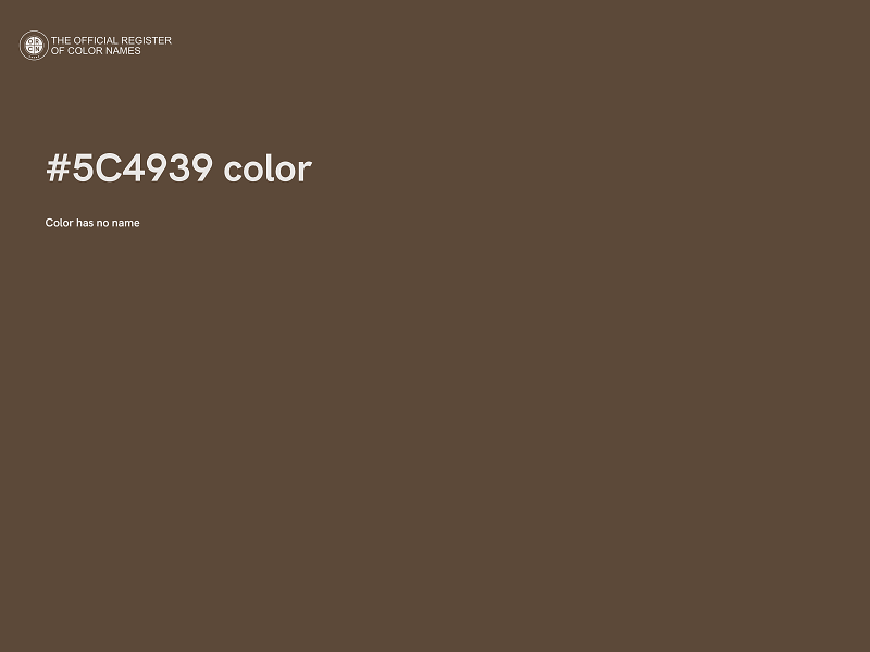 #5C4939 color image