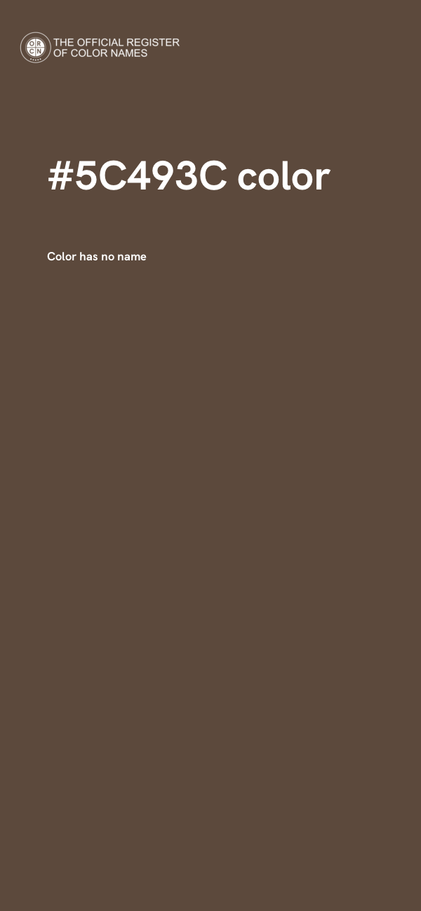 #5C493C color image