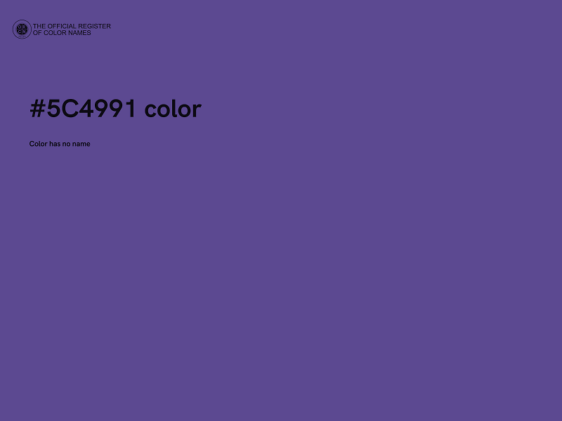 #5C4991 color image