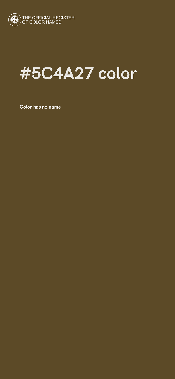 #5C4A27 color image