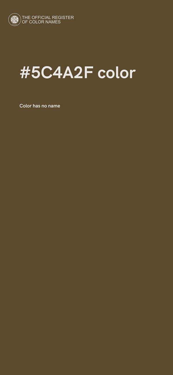#5C4A2F color image