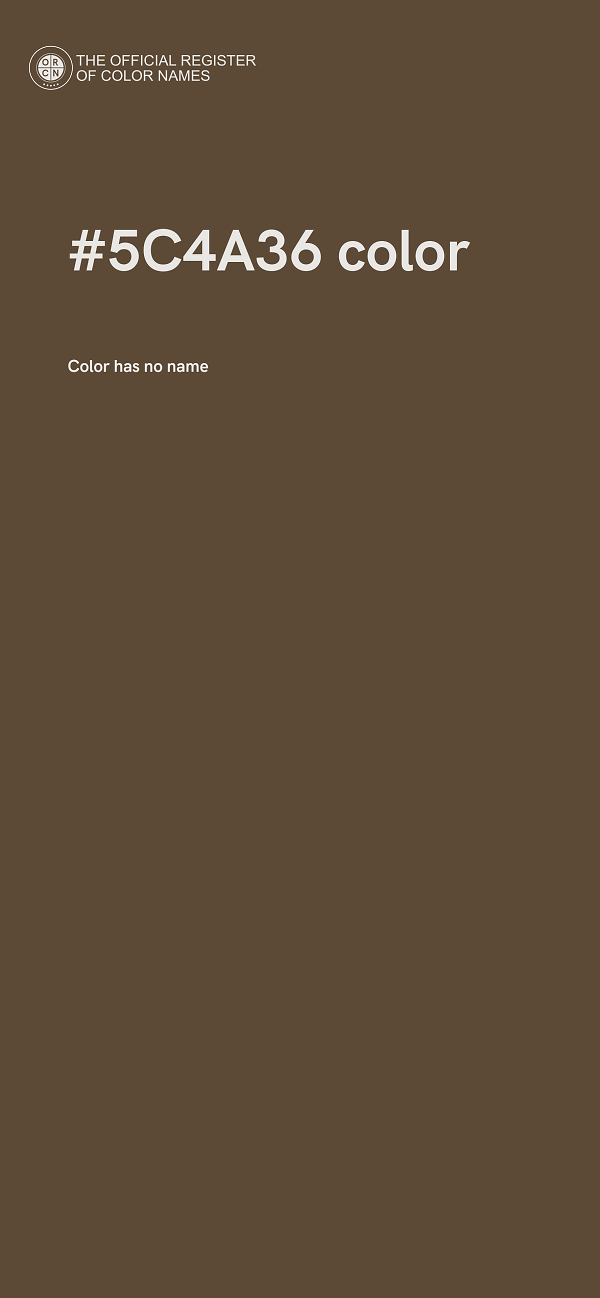 #5C4A36 color image