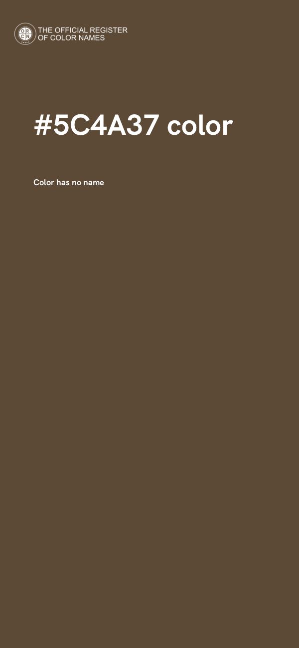 #5C4A37 color image