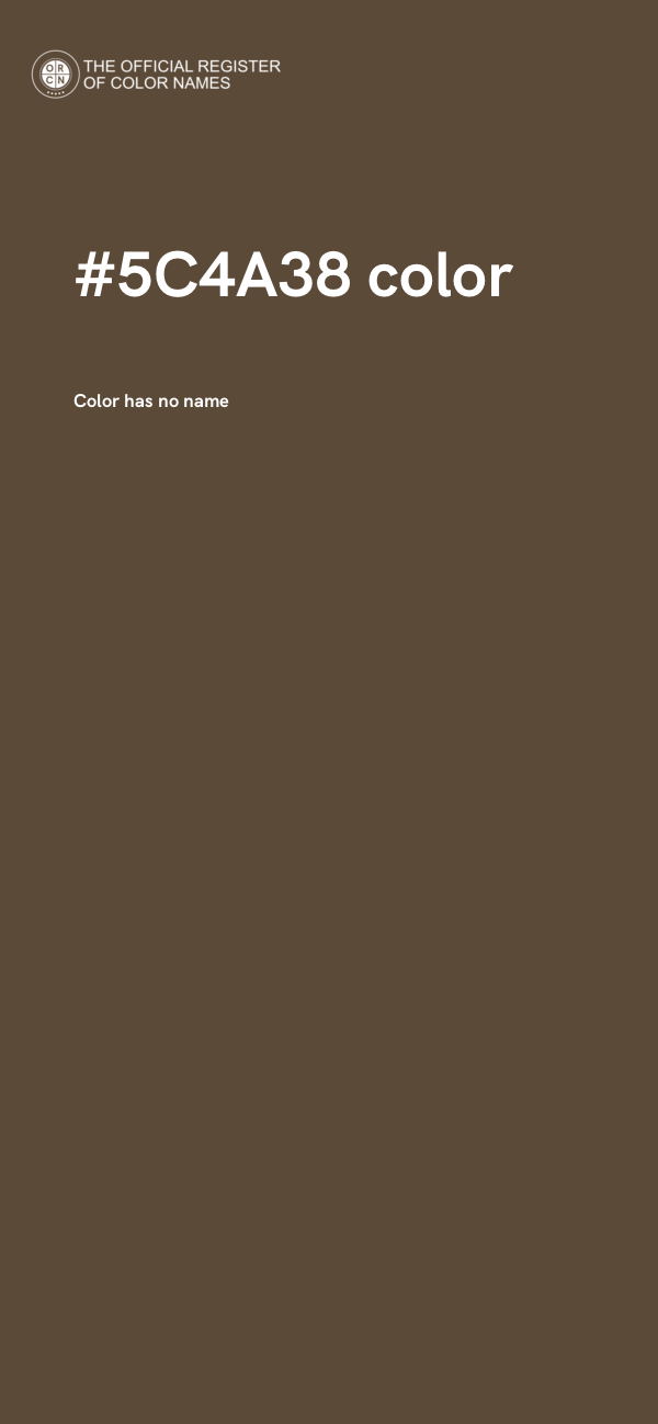 #5C4A38 color image