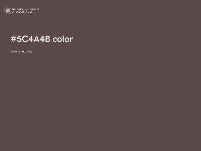 #5C4A4B color image