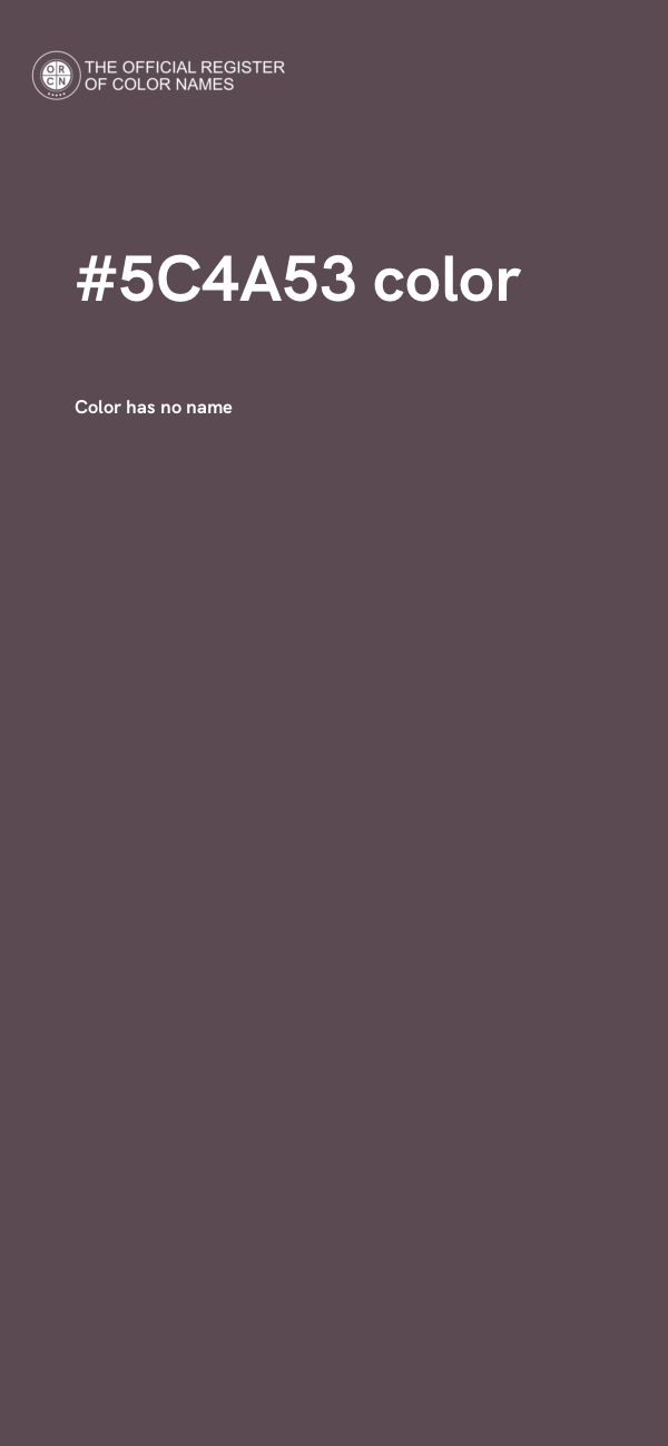 #5C4A53 color image