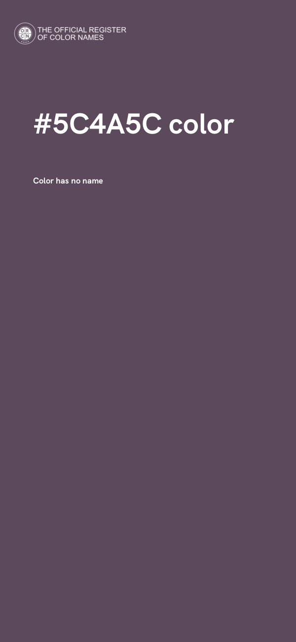 #5C4A5C color image