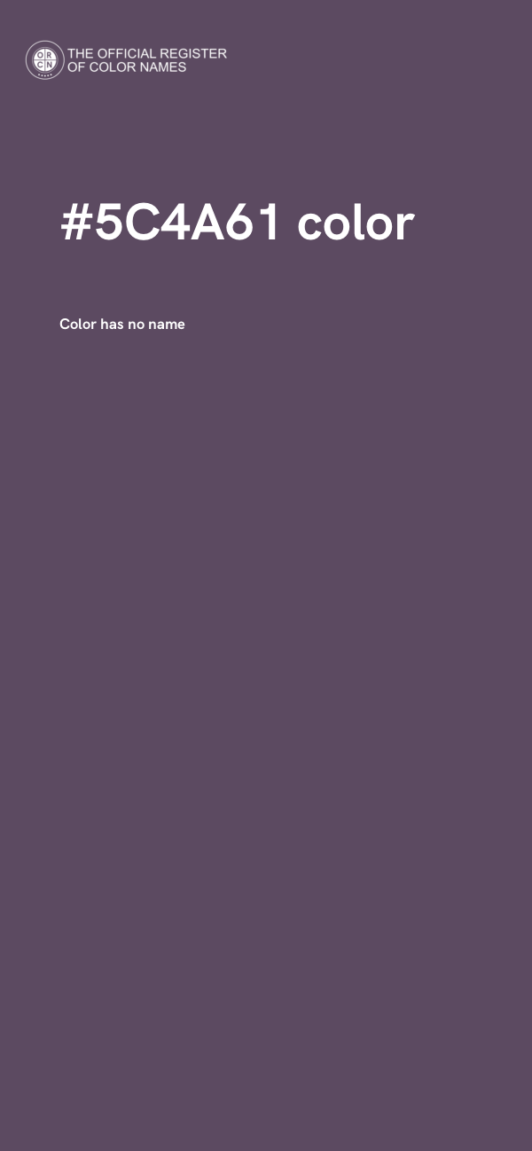 #5C4A61 color image