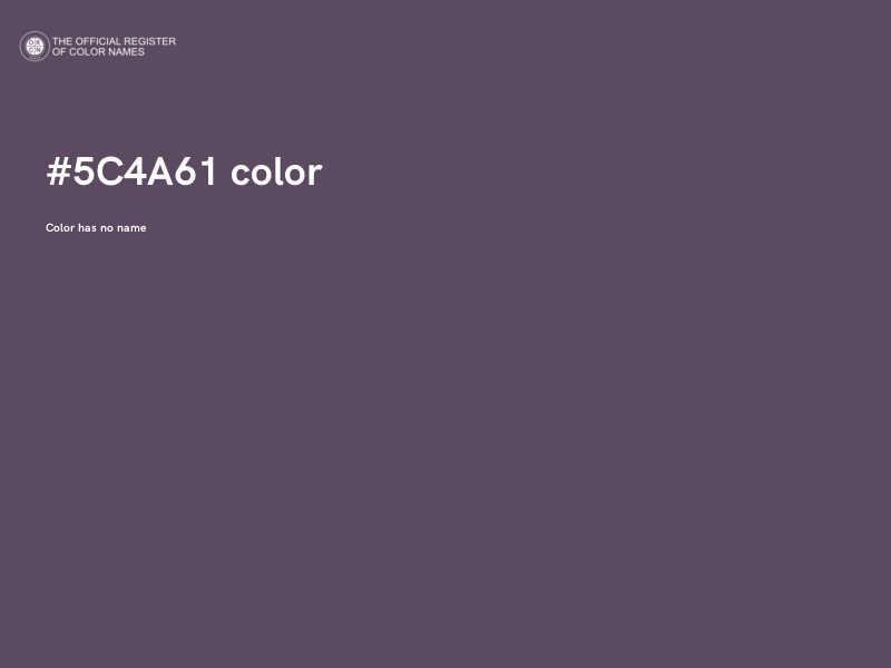 #5C4A61 color image