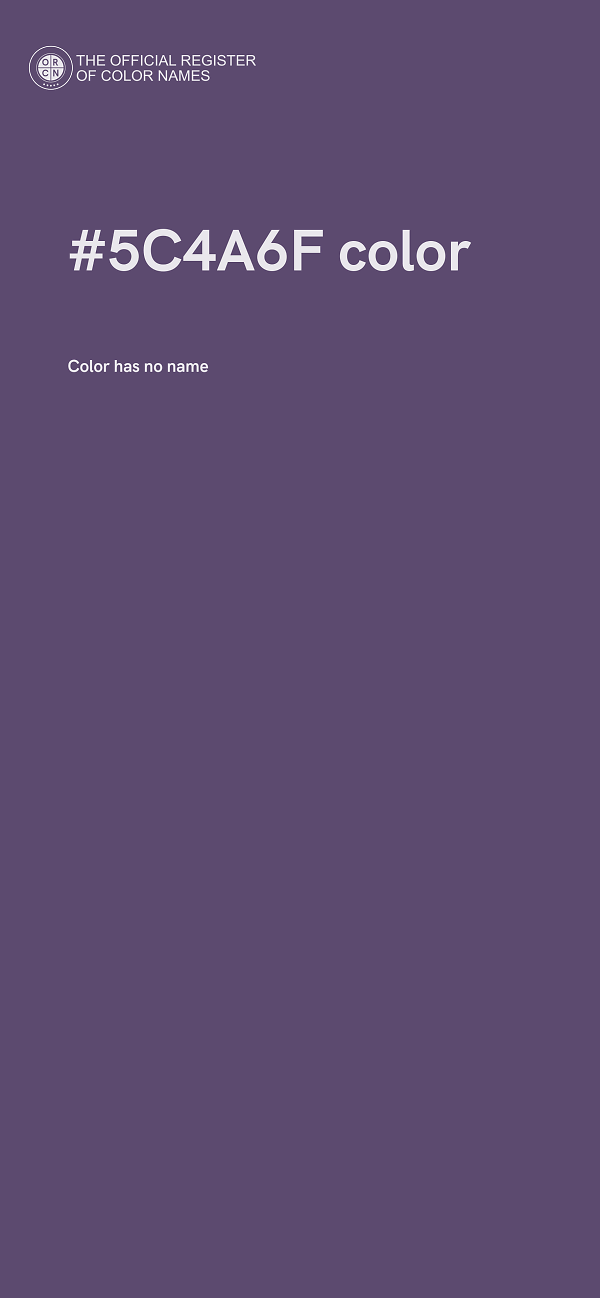 #5C4A6F color image