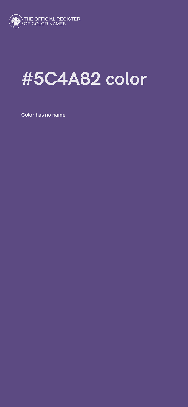 #5C4A82 color image