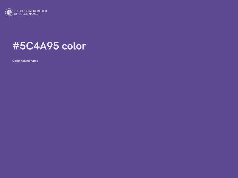 #5C4A95 color image