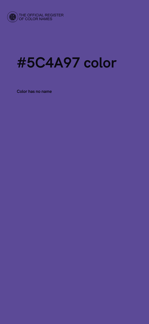 #5C4A97 color image