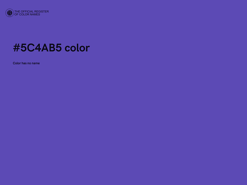 #5C4AB5 color image