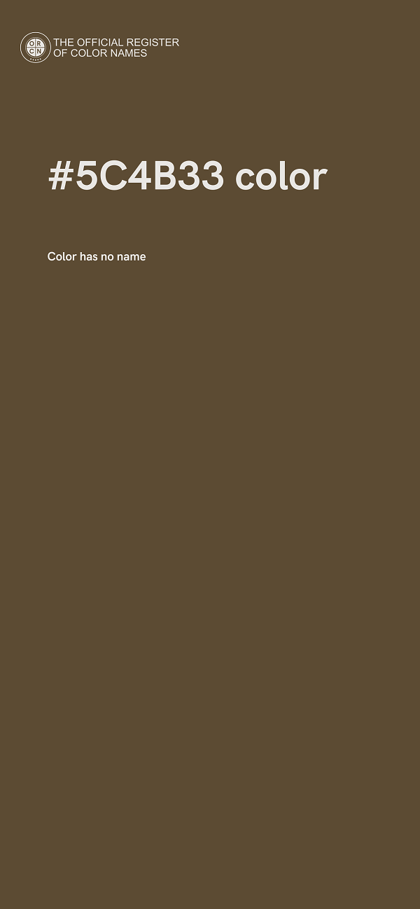 #5C4B33 color image