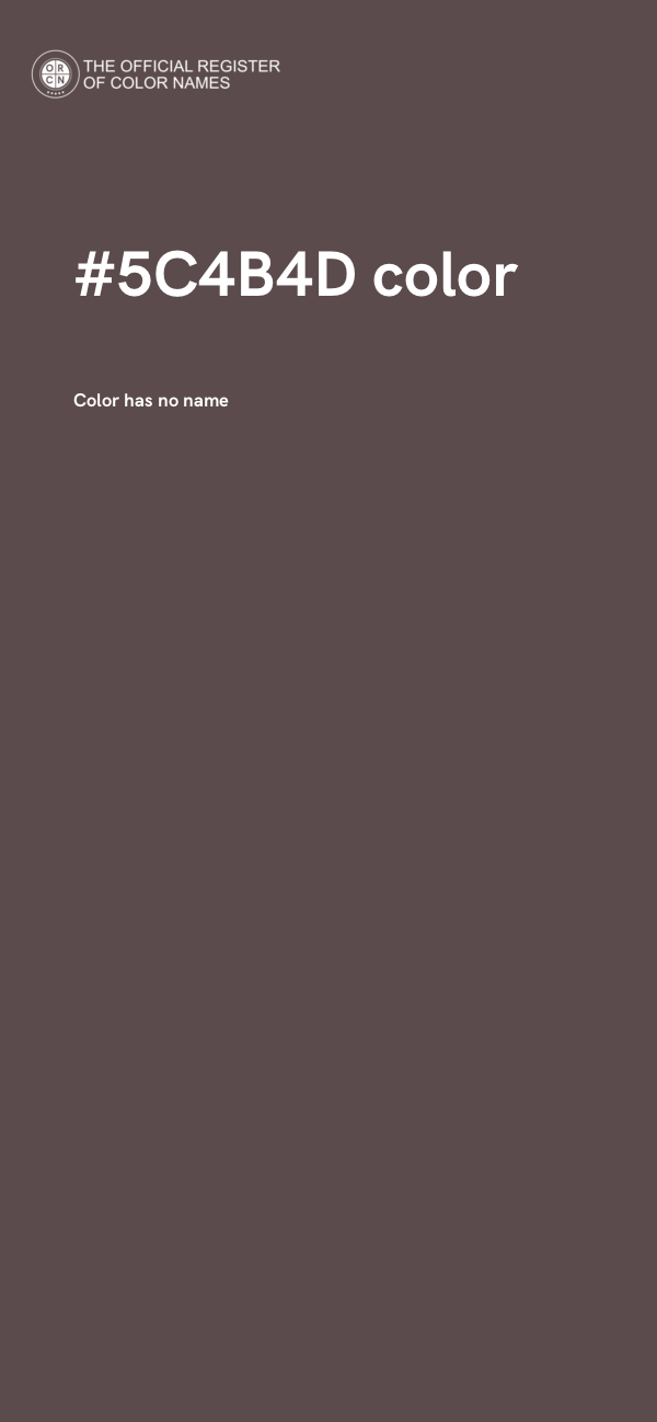 #5C4B4D color image