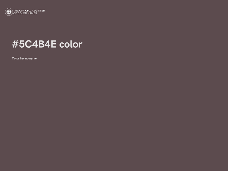 #5C4B4E color image