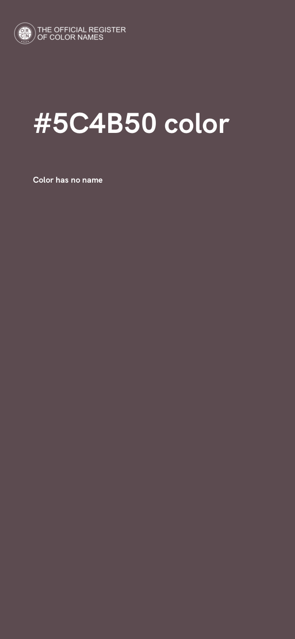 #5C4B50 color image