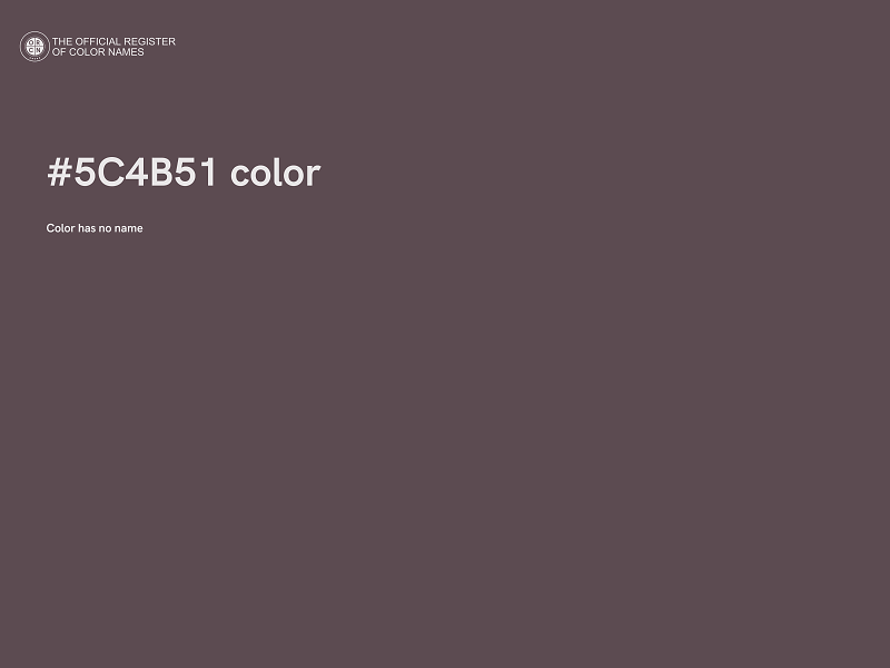 #5C4B51 color image