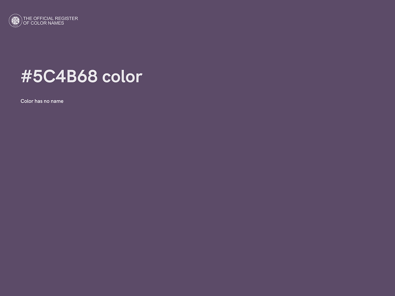 #5C4B68 color image