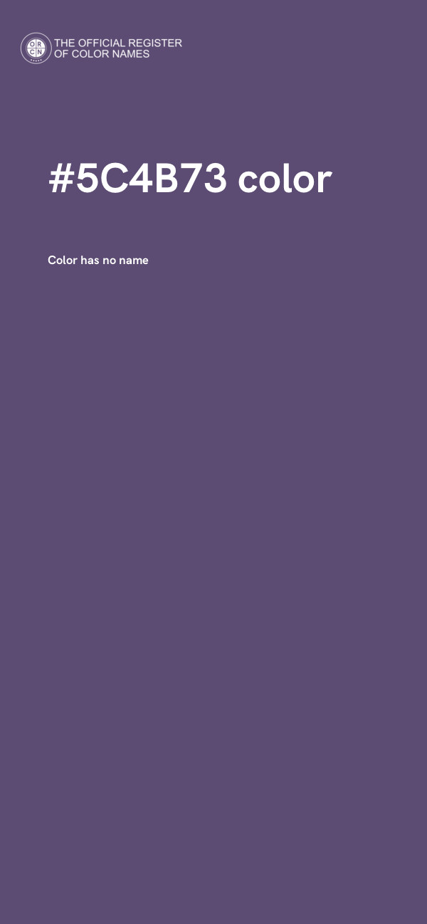 #5C4B73 color image