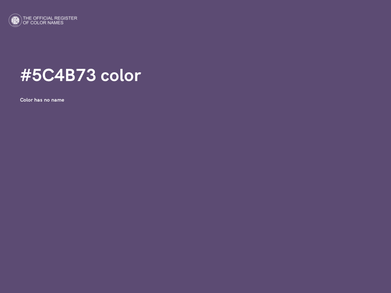 #5C4B73 color image