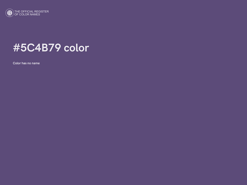 #5C4B79 color image