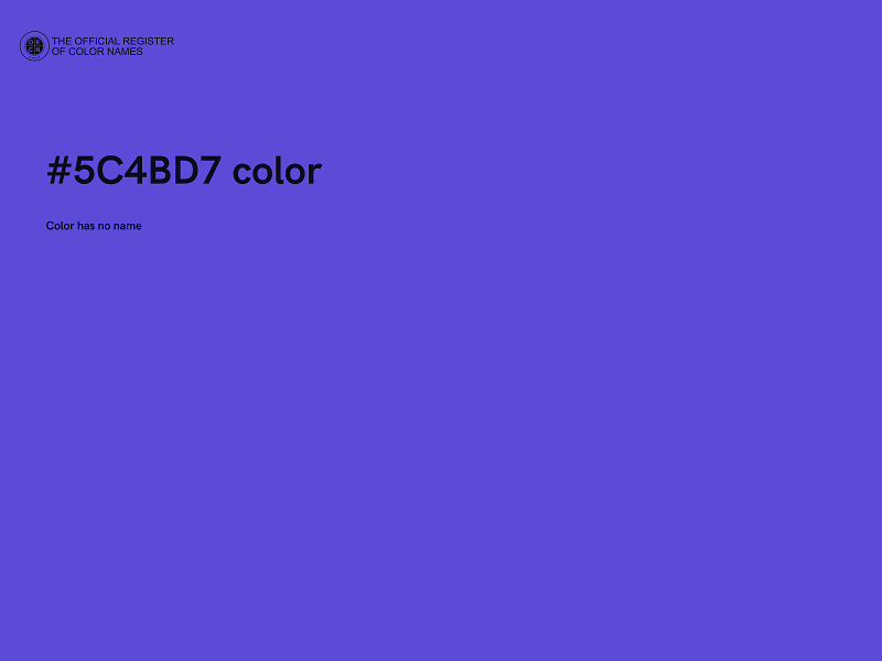 #5C4BD7 color image