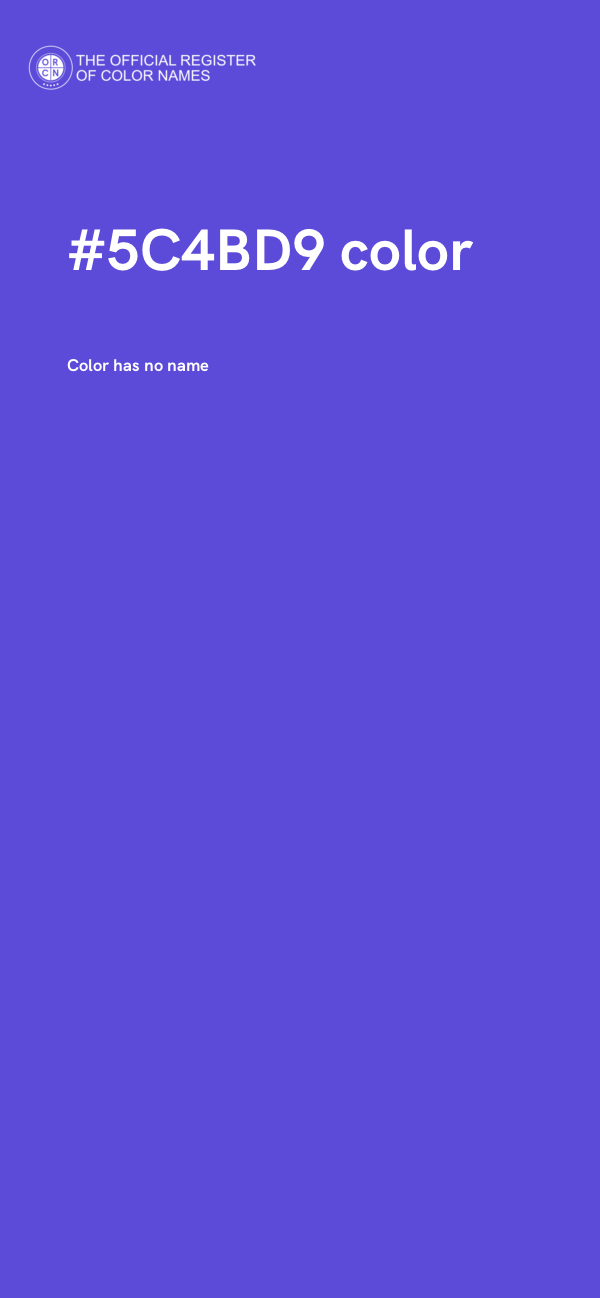 #5C4BD9 color image