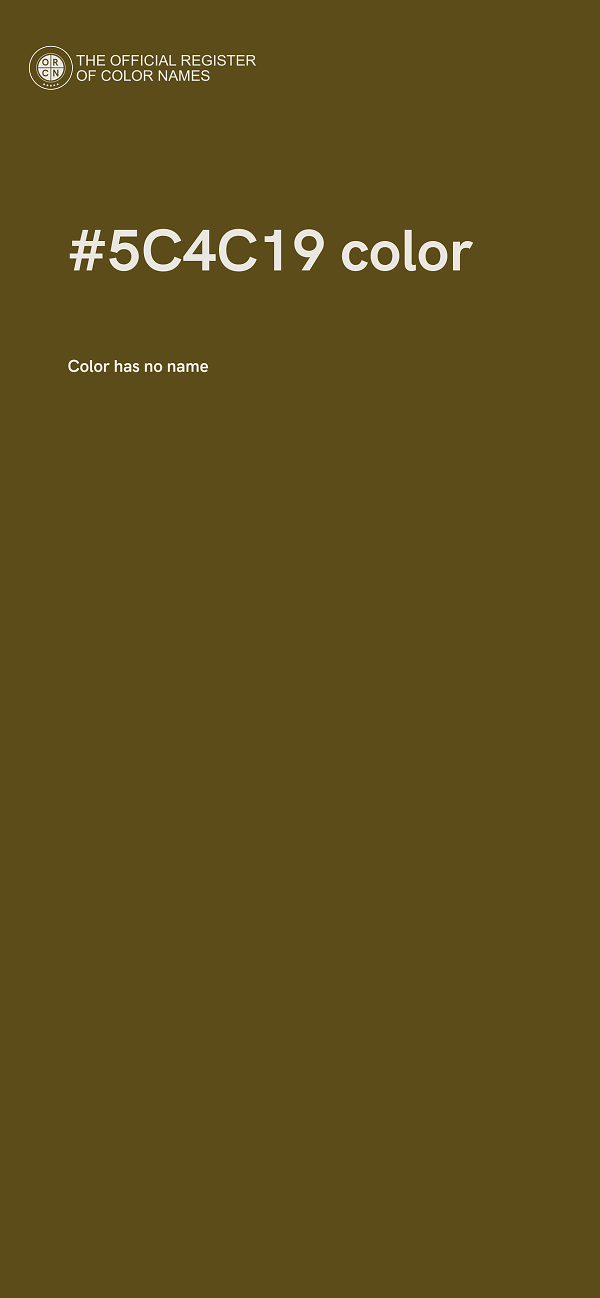 #5C4C19 color image