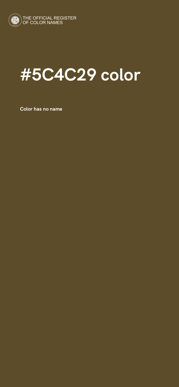 #5C4C29 color image