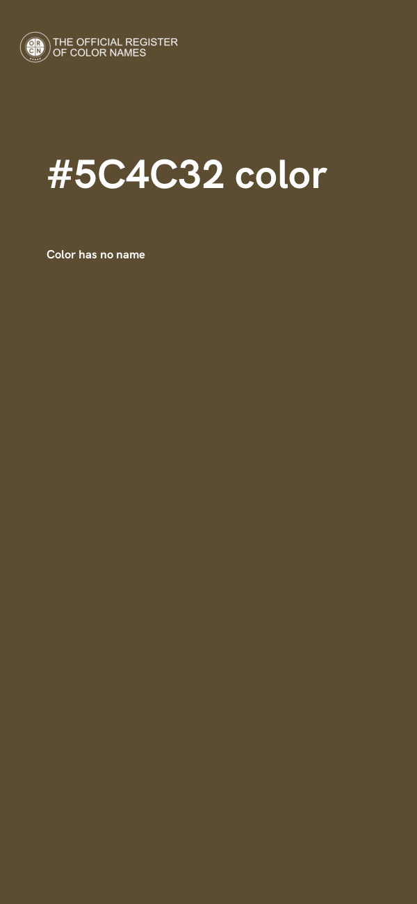 #5C4C32 color image