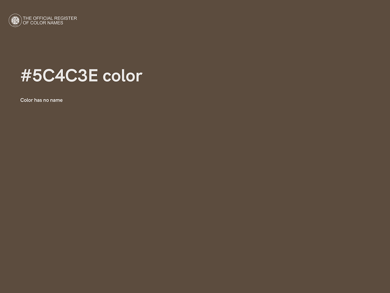 #5C4C3E color image