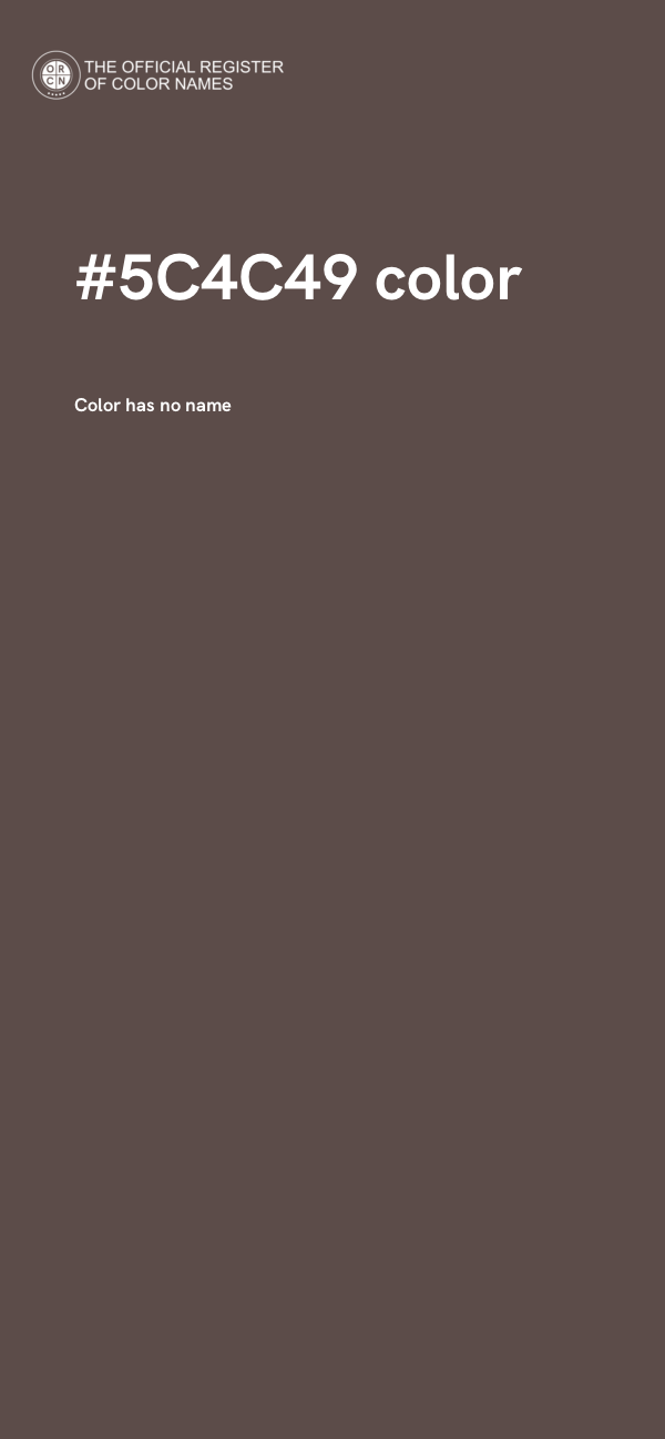 #5C4C49 color image