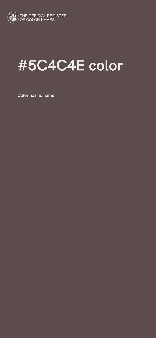 #5C4C4E color image