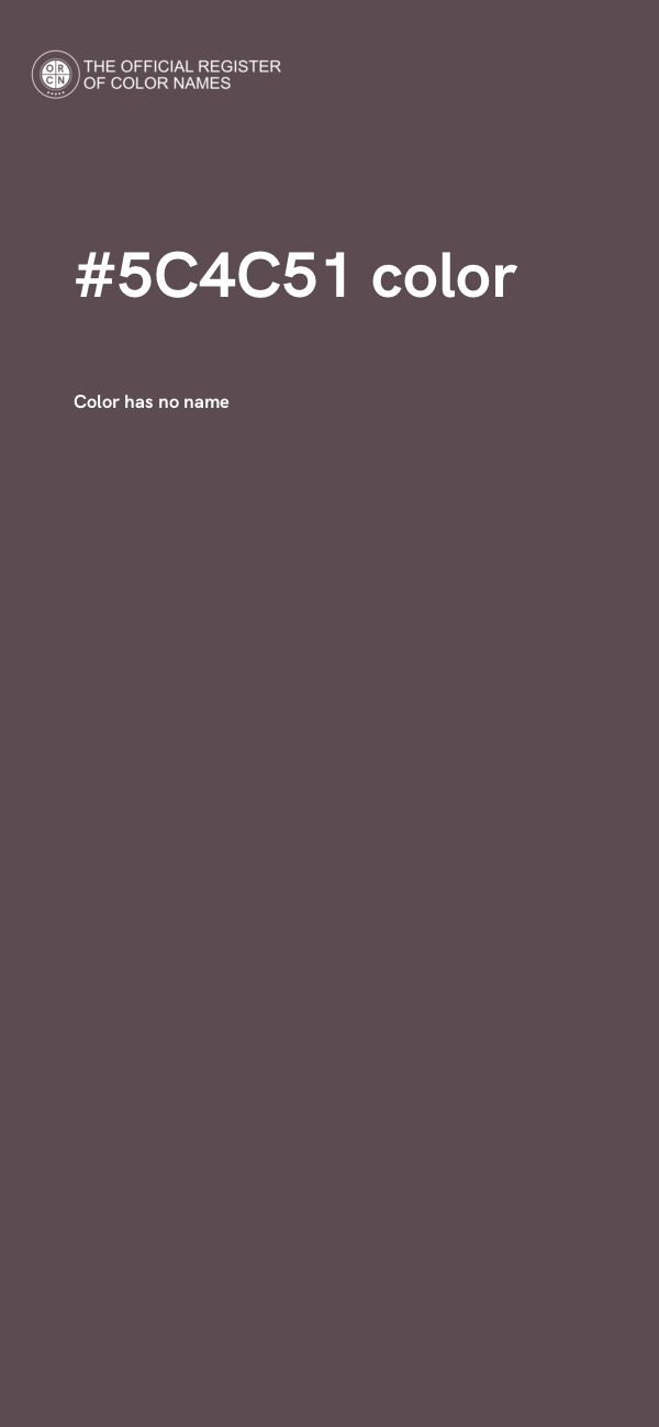 #5C4C51 color image