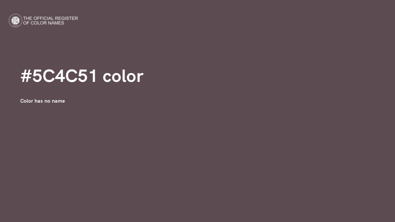 #5C4C51 color image