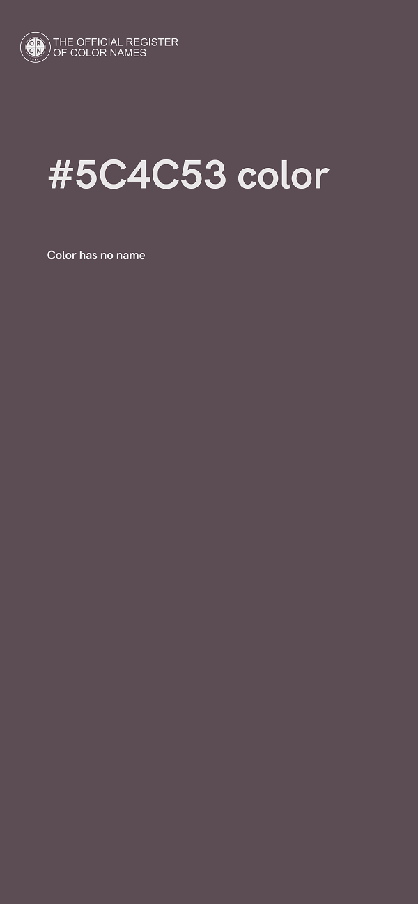 #5C4C53 color image
