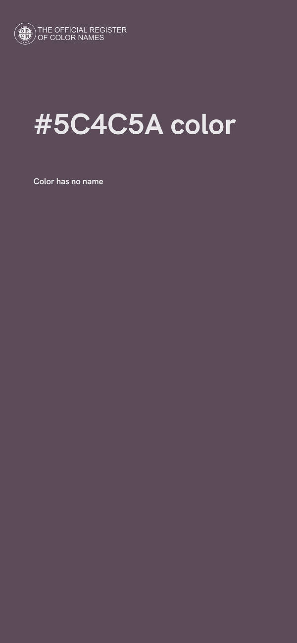 #5C4C5A color image