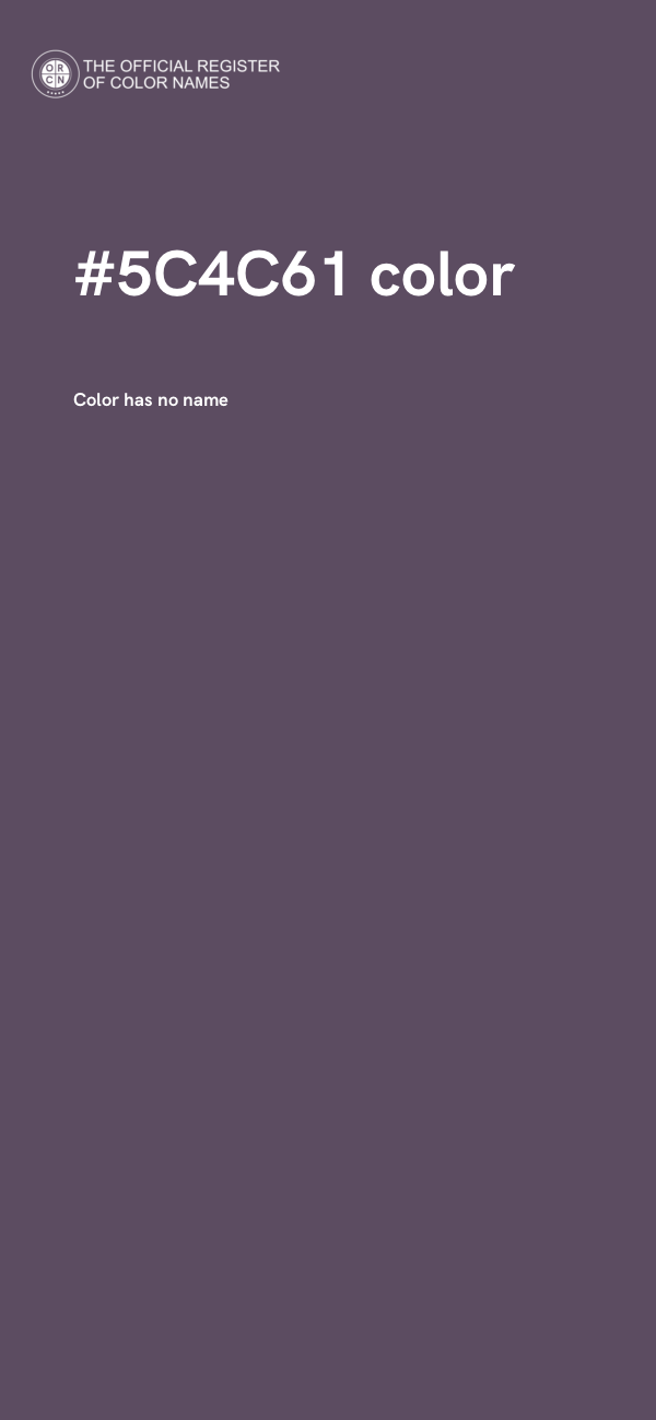 #5C4C61 color image