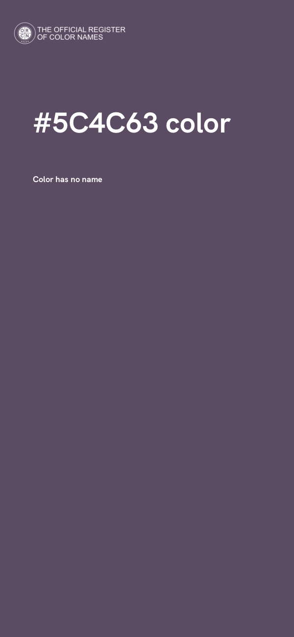 #5C4C63 color image