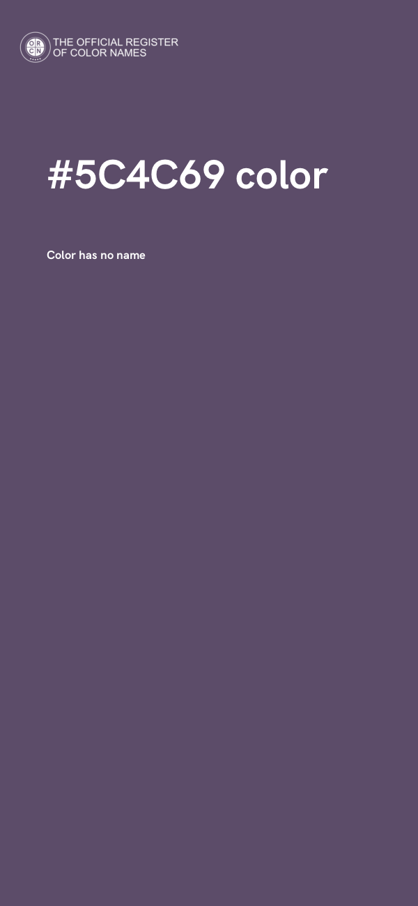 #5C4C69 color image